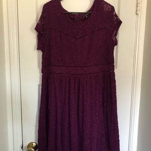 Torrid Purple Floral Lace Dress Size 16